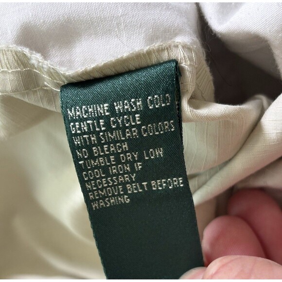 Lauren Ralph Lauren Utility Pants Women 12 Khaki Ripstop Adjustable Snap Ankle - Picture 7 of 7